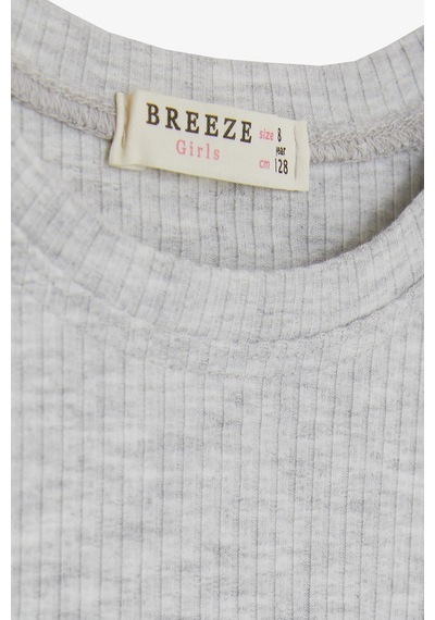 Breeze Kız Çocuk Crop Tişört Nakışlı Yazı Baskılı 8-14 Yaş, Gri Melanj-gri Melanj Gri Melanj Breeze Kız Çocuk Crop Tişört Nakışlı Yazı Baskılı 8-14 Yaş, Gri Melanj-gri Melanj Gri Melanj
