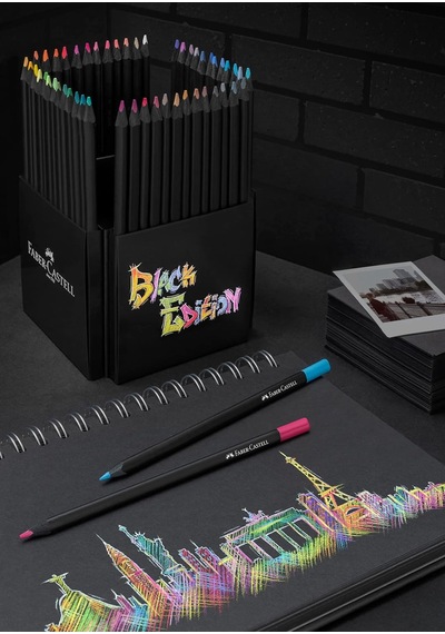 Faber-castell 116450 - Renkli Kalemler Blackwood, Black Edition, 50'li Kutu, Parlak Renkler, Yumuşak Çizgili, Siyah Ah Genel