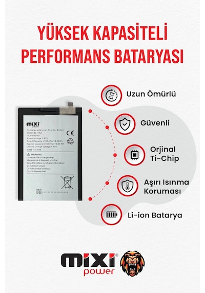 İnfinix Hot 12 / İnfinix Hot 20 4g / İnfinix Hot 20s Uyumlu Tam Kapasite Batarya Tr Garantili