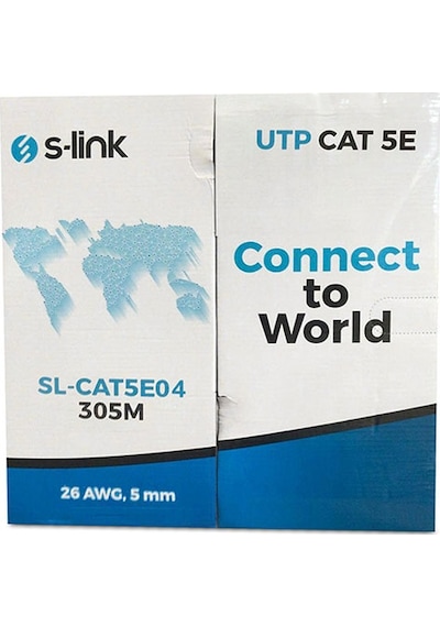 S-Link Sl-Cat5E04 305M Utp Cat5E Kablo Cat5 Internet Kablosu S-Link Sl-Cat5E04 305M Utp Cat5E Kablo Cat5 Internet Kablosu