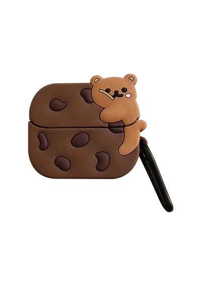 Caseonn Kılıf Karakter Figürlü Cookie Bear Kahverengi Samsung Galaxy Buds 3 İle Uyumlu