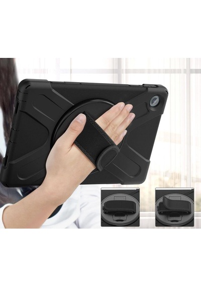 Lenovo Uyumlu Tab M10 Plus 3. Jenerasyon Tb-125fu Tb-128fu Defender Askılı Zırhlı Tank Case