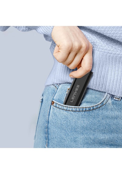 Lenyes Lb605 5in1 Type-c To Type-c Kablolu 60w Çevirici Adaptör Seti Saklama Kutusu Siyah