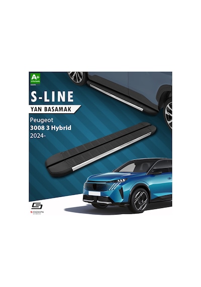 S-dizayn Peugeot 3008 3 Hybrid S-line Krom Yan Basamak 183 Cm 2024 Üzeri A+ Kalite