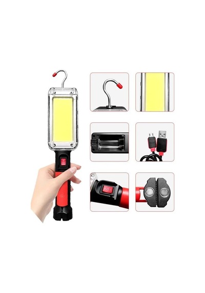 Powermaster Zj-8859 20 Watt Cob Ledli Çalışma Lambası Siyah