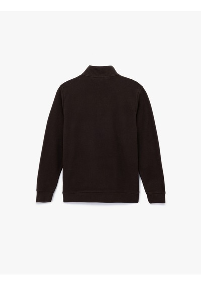 Koton Uzun Kollu Ribanalı Yarım Fermuarlı Sweatshirt Kahverengi 6wam70096mk Kahve