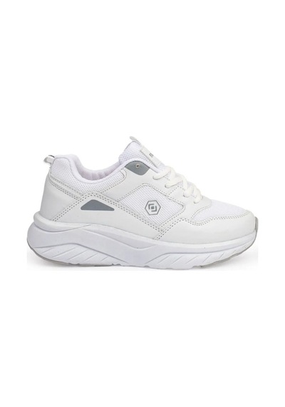 Queen Step 2110-26 Deri Anorak Anatomik Kadın Sneaker Beyaz Buz Beyaz