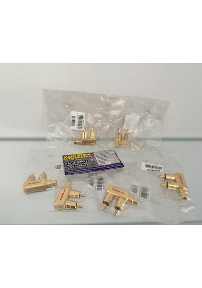 For-x Metal Y Fiş Xy-54t Kablo - Gold Jak1 Dişi 2 Erkek Çıkışlı