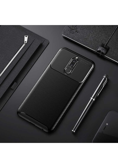 Huawei Mate 10 Lite Kılıf Zore Negro Silikon Kapak-Siyah