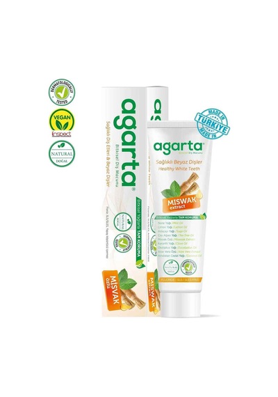 Doğal Misvak Özlü Florürsüz Beyazlatıcı Diş Macunu 100 Ml/130 Gr 4 Paket