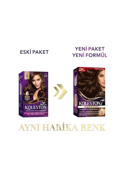Koleston Supreme Kit Saç Boyası 4/0 Kahve
