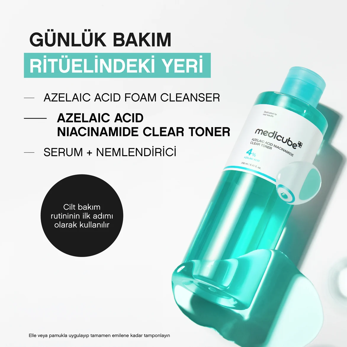 Azelaic Acid Niacinamide Clear Toner 250ml Arındırıcı Tonik