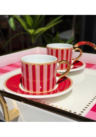 2 Kişilik Red Double Kahve Fincanı-5152 Kırmızı
