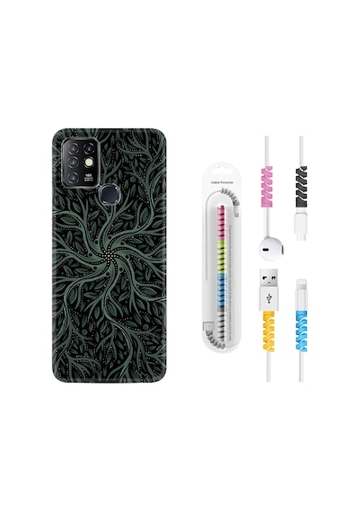 Infinix Hot 10 Kılıf Kablo Koruyuculu Sarmaşıklar 1675