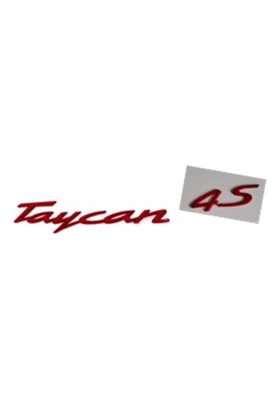 Porsche Uyumlu Yazı Taycan 4s Kırmızı