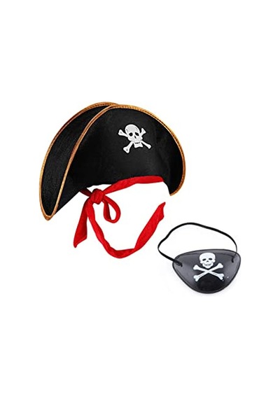 Kaptan Jack Çocuk Korsan Şapkası Ve Göz Bandı Seti Pop