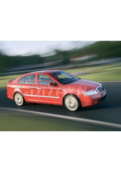 S-Dizayn  Skoda Octavia A5 Krom Yan Kapı Çıtası 4 Prç. 2004-2013