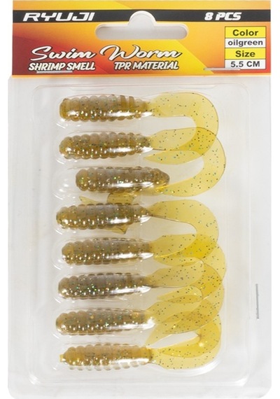 Ryuji Swim Worm 5.5 Cm Tpr Kokulu Silikon Yem