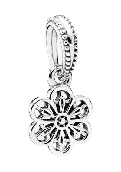 Nur Silver Sallantılı Çiçek Gümüş Charm Nur-bl00126