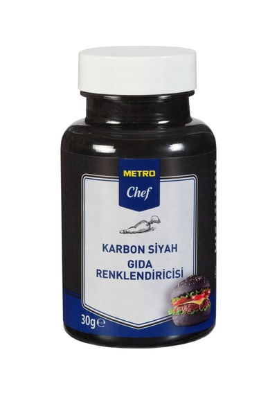 Metro Chef Karbon Boya 30 G Siyah Gıda Renklendiricisi 3'li Ekonomik Paket - 3 Adet Tarı
