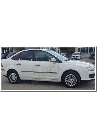 Ford Focus Sedan Krom Cam Çıtası 1998-2005 4 Parça Paslanmaz  Çeli