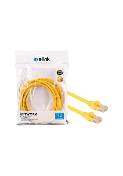 Sh S-link Sl-cat605ye Cat6 5 Metre Rj45 Patch Network Ethernet İnternet Kablosu Najmaddin