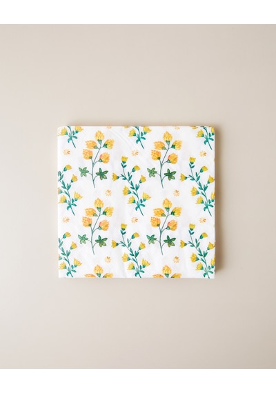 English Home Flora Muse 20'li Kağıt Peçete 33x33 Cm Sarı