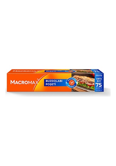 4 Adet Macromax Buzdolabı Poşeti 75 Li Orta Boy