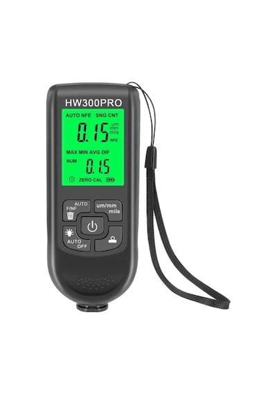 Hw-300pro Araba Boyası Film Otomatik Kalınlık Ölçer 0-2000um Fe & Nfe Kaplama Kalınlık Test Cihazı M