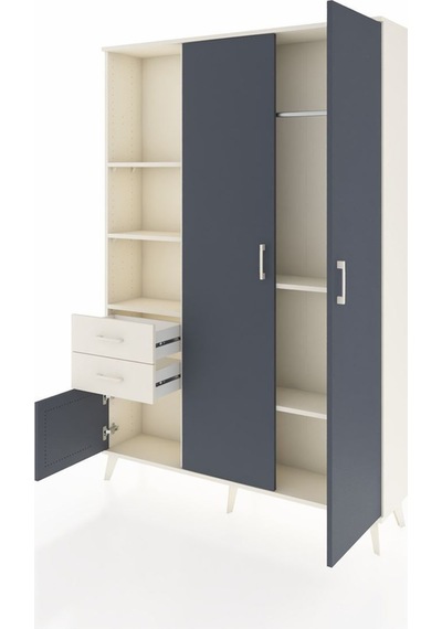 Arges Dolap 5 Raflı 2 Çekmeceli Tek Askılı 132x30x195 Aytaşı-antrasit/aytaşı Antrasıt/aytası Arges Dolap 5 Raflı 2 Çekmeceli Tek Askılı 132x30x195 Aytaşı-antrasit/aytaşı Antrasıt/aytası