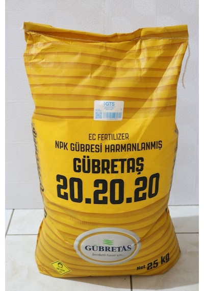 Azot- Fosfor- Potasyum Içerikli Harmanlanmış Npk Gübresi 20-20-20+me - 25 Kg 1 Adet