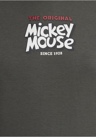 Mavi - Mickey Mouse Sırt Baskılı Haki Sweatshirt 1s10521-71553 Yeşil
