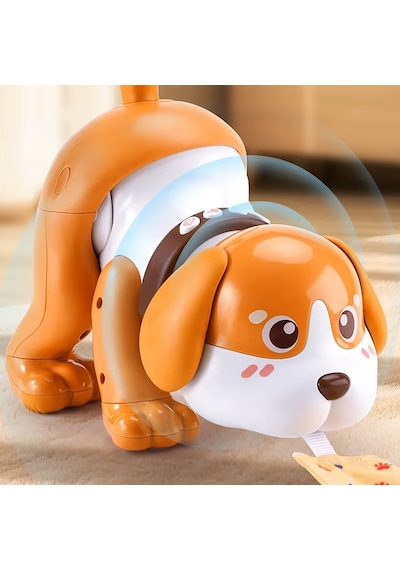 Sesli Işıklı Sevimli Köpek Beibei Çok Renkli