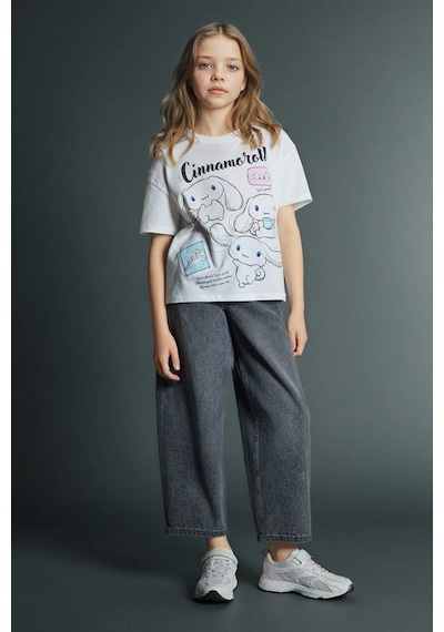 Defacto Baggy Fıt Gri Kız Çocuk Jean Pantolon G4653a8/nm55 Gri