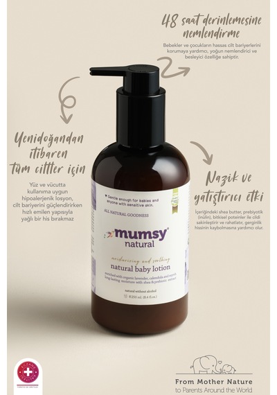 Doğal Nemlendirici Bebek Yüz ve Vücut Losyonu 250 Ml Yoğun Nemlendirici