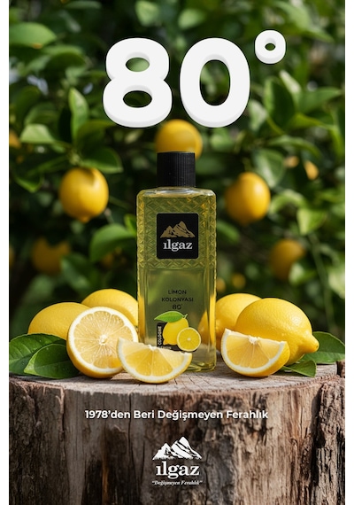 Ilgaz Limon Kolonyası 4'lü Set 80 Derece 400 Ml Elegance Series