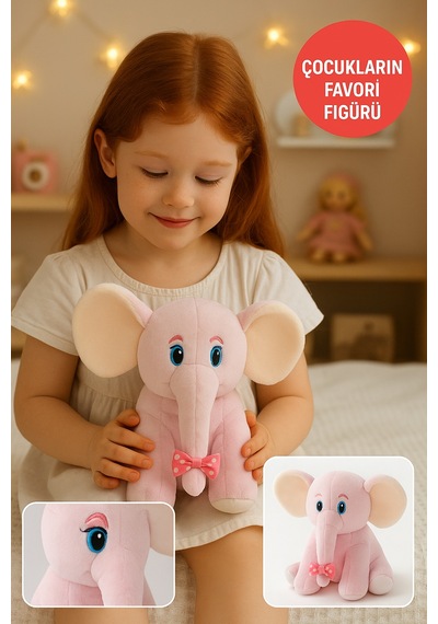 Beyaz Fil Peluş Oyuncak 20 17 Cm Çocuk Odası Dekoru, Sevimli Bebek Hediyesi, Yumuşak Peluş Figür Diğer