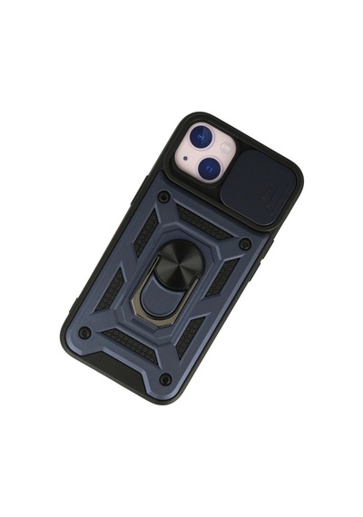 Apple iPhone Uyumlu   15 Kılıf Pars Lens Yüzüklü Silikon - Lacivert