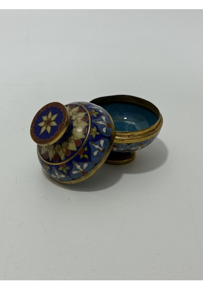Antika Cloisonne Minyatür Kavanoz 5x4,5cm 126