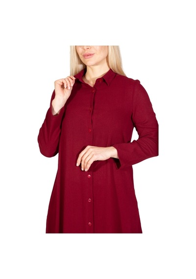 Eliş Şile Bezi Edanur Şile Bezi Tunik Bordo