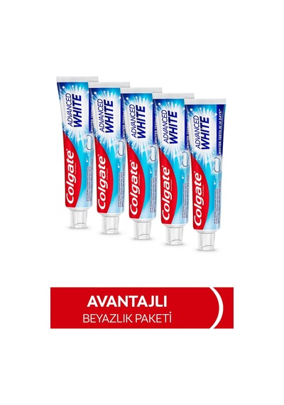 Gelişmiş Beyazlık Beyazlatıcı Diş Macunu 50 Ml X5 Adet