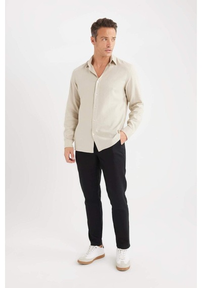 DeFacto Yazlık Jogger Keten Düz Paça Pantolon D7542AX25SPBK34