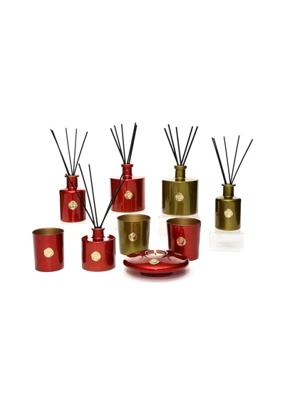 Yeşil Golden Glow 200 Ml White Jasmine Oda Kokusu Ve Mumluk Seti Yasemin
