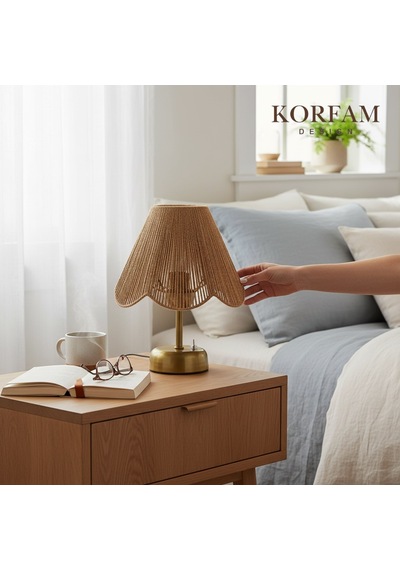 Rosalinda Modeli - Kahverengi Çiçek Şeklinde Kablosuz Pilli Masa & Gece Lambası Çok Renkli