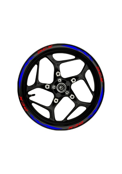 Pcx Kırmızı Yazılı Mavi Reflektif Pençe Şeritli