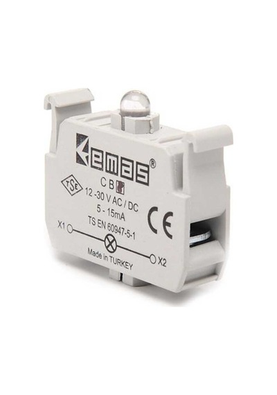 Emas CB8 Yedek LED'li 12-30V AC/DC Sarı Sinyal Blok
