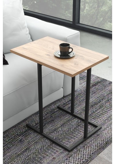 Retodesign Büyük Zigon Sehpa, Yan Sehpa 3110b Atlantik Çam - Siyah