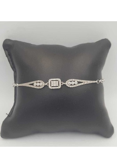 Vog Pırlanta Montür Effective Diamond Baget Model Gümüş Sevgiliye,anneye,arkadaşa Bileklik
