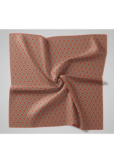 Silk Home Twill İpek Eşarp 11479-21 Parlak Turuncu, Vizon
