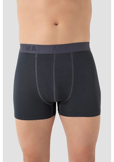 Hadpols Delux Serisi Erkek Füme Büyük Beden Boxer 5'li Paket Konfor Pamuklu İç Çamaşır
